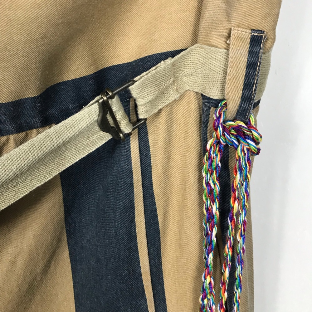 Free People Marjorie Wide-Leg Pants High Waist Tan/Black Striped Women’s size M - Picture 5 of 15